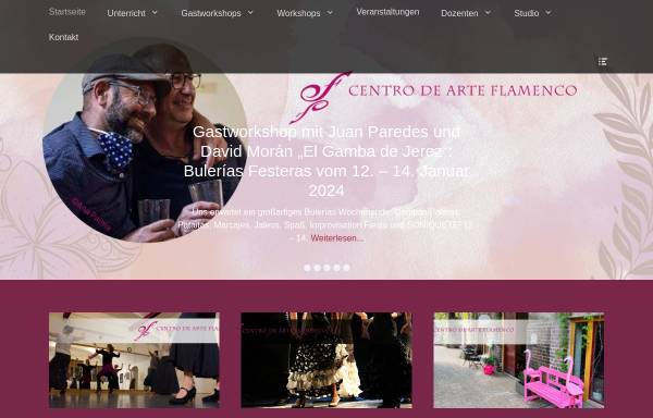 Vorschau von www.centroflamenco.de, Centro de Arte Flamenco - Raphaela Stern