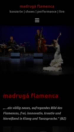 Vorschau der mobilen Webseite www.madruga-flamenca.de, Madruga Flamenca