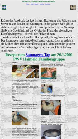 Vorschau der mobilen Webseite www.pfaelzer-saumagen.com, Pfälzer Saumagen aus Hainfeld