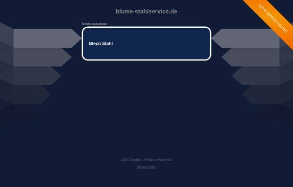 Vorschau von www.blume-stahlservice.de, Blume Stahlservice GmbH