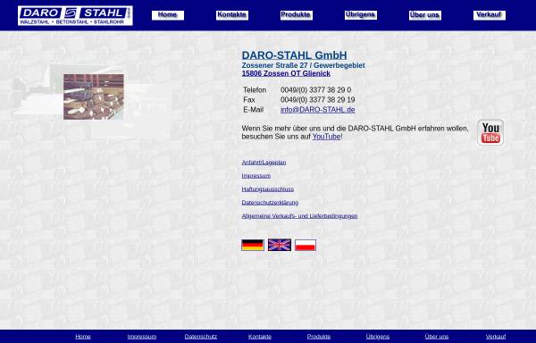 Vorschau von www.daro-stahl.de, Daro-Stahl GmbH
