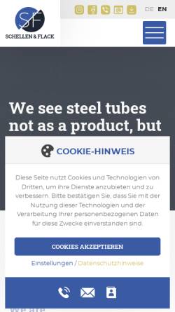 Vorschau der mobilen Webseite schellen-flack.de, Schellen und Flack GmbH