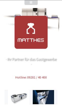 Vorschau der mobilen Webseite www.matthes.net, Matthes Service GmbH