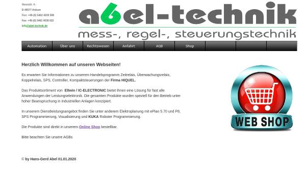 Vorschau von www.abel-technik.de, Abel-Technik e.K.