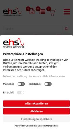 Vorschau der mobilen Webseite www.ehs.ch, EHS Schaffhausen AG