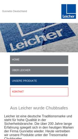Vorschau der mobilen Webseite www.leicher.de, Leicher Projekt GmbH