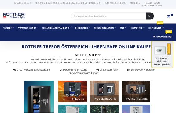 Vorschau von www.rottner-tresor.at, Rottner Tresor GmbH