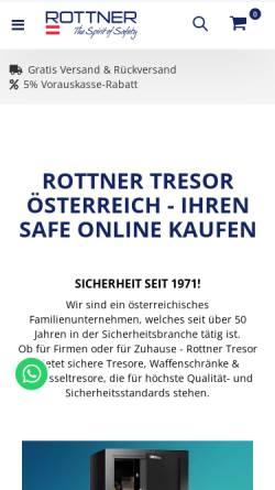 Vorschau der mobilen Webseite www.rottner-tresor.at, Rottner Tresor GmbH