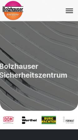 Vorschau der mobilen Webseite www.bolzhauser.com, Sicherheitszentrum Bolzhauser GmbH