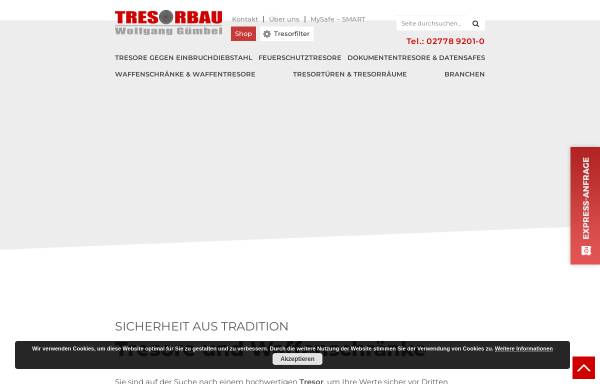 Vorschau von www.tresorbau-guembel.de, Wolfgang Gümbel Tresorbau