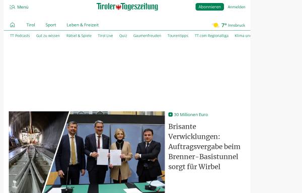 Vorschau von www.tt.com, Tiroler Tageszeitung Online