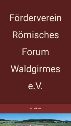 Vorschau der mobilen Webseite www.roemerforum-lahnau.de, Der römische Stützpunkt von Waldgirmes