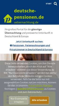 Vorschau der mobilen Webseite www.deutsche-pensionen.de, Deutsche Pensionen