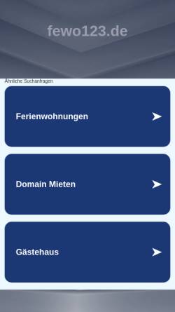 Vorschau der mobilen Webseite www.fewo123.de, Ferienwohnungen Klöck