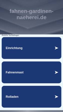Vorschau der mobilen Webseite www.fahnen-gardinen-naeherei.de, Angelika Klemm - Fahnen und Gardinennäherei