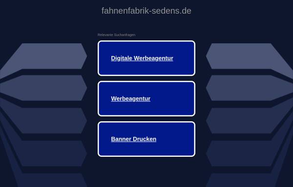 Vorschau von www.fahnenfabrik-sedens.de, Fahnenfabrik Sedens