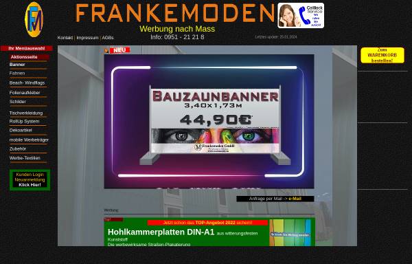 Vorschau von www.frankemoden.de, Franke Moden