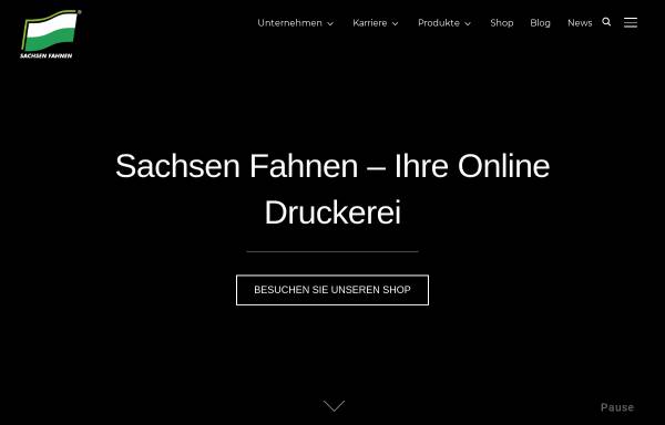 Vorschau von www.sachsenfahnen.de, Sachsen Fahnen GmbH & Co. KG