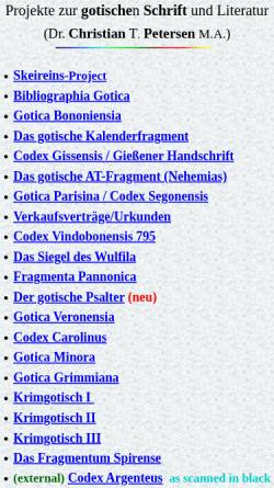 Vorschau der mobilen Webseite www.gotica.de, Gotische Sprache und Literatur [gotica.de]