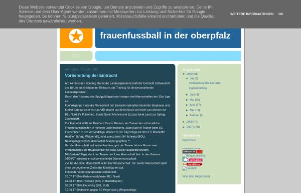 Vorschau von frafu.blogspot.com, Frauenfußball in der Oberpfalz