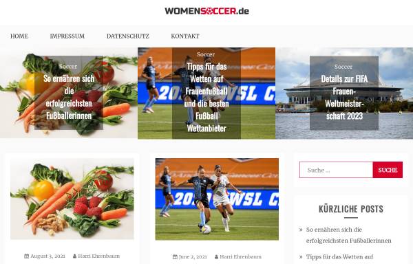 Vorschau von www.womensoccer.de, Womensoccer