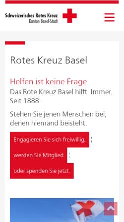 Vorschau der mobilen Webseite www.srk-basel.ch, Schweizerisches Rotes Kreuz, Kantonalverband Basel-Stadt