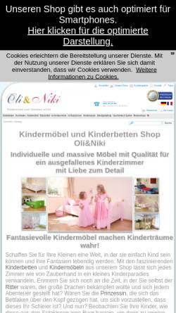 Vorschau der mobilen Webseite www.kindermoebelparadies.de, OliundNiki, Kai Miodek