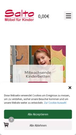 Vorschau der mobilen Webseite www.kindermoebel-muenchen.de, Salto, Judit Frodien