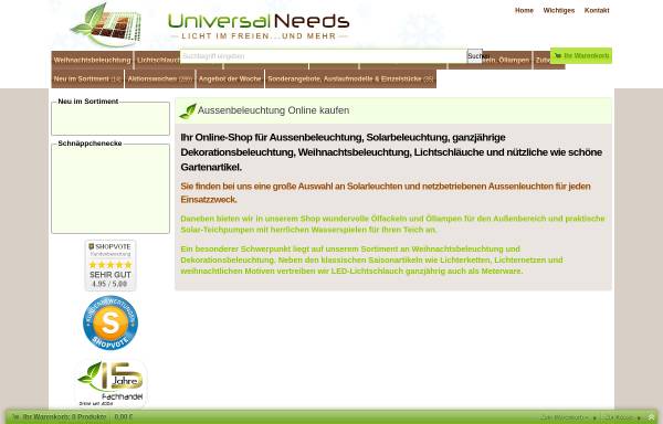 Vorschau von www.solarleuchten24.de, Universal Needs Ralf Werner Online-Handel