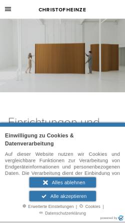 Vorschau der mobilen Webseite www.christofheinze.com, christofheinze – Design Collection
