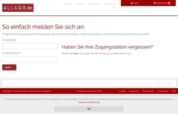 Vorschau von www.allago.de, Allago AG