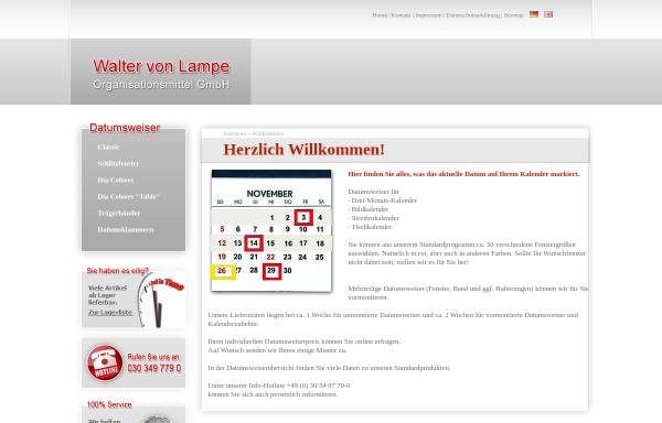 Vorschau von www.waltervonlampe.de, Walter von Lampe Organisationsmittel GmbH