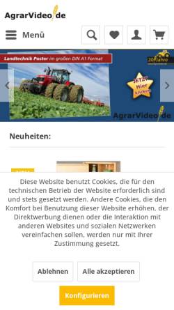 Vorschau der mobilen Webseite www.agrarvideo.de, AgrarVideo.de