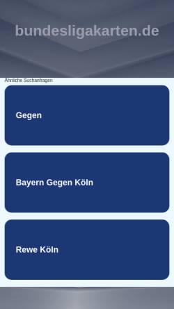 Vorschau der mobilen Webseite www.bundesligakarten.de, Bundesligakarten.de