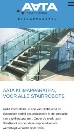 Vorschau der mobilen Webseite aata.nl, AATA International B.V.
