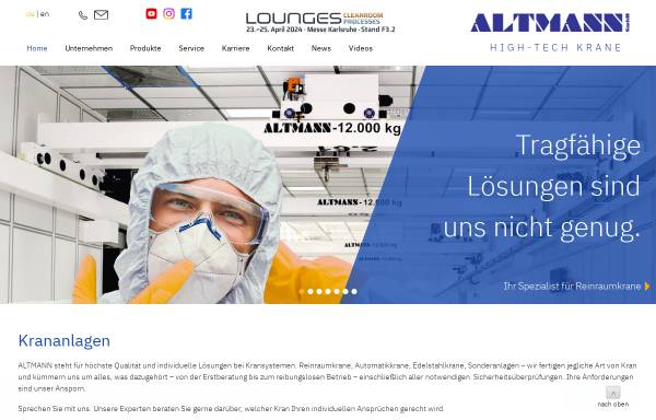Vorschau von www.altmann-foerdertechnik.de, Altmann GmbH