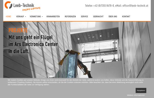 Vorschau von www.leeb-technik.at, Ing. Leeb GmbH Hebe- und Montagetechnik
