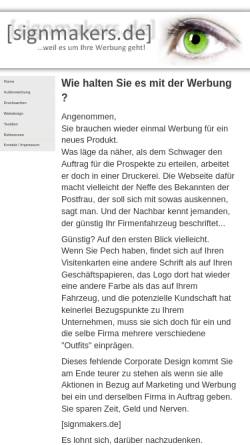 Vorschau der mobilen Webseite www.signmakers.de, Michael Peter, Hebezeuge