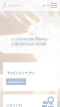 Vorschau der mobilen Webseite www.ergotherapie-doemel.de, Praxis für Ergotherapie Peggy Dömel