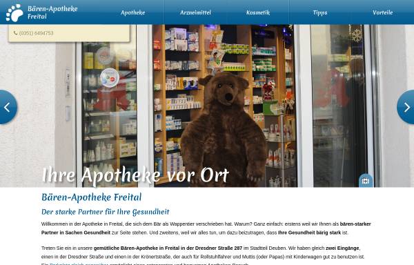 Vorschau von www.tatze.de, Bärenapotheke