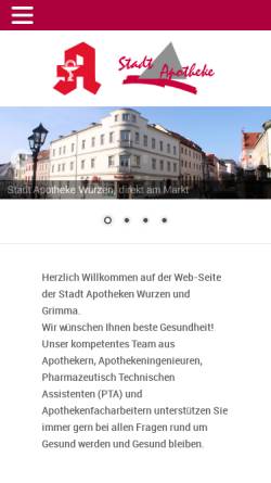 Vorschau der mobilen Webseite stadt-apotheke-wurzen.de, Göschenapotheke Grimma