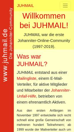 Vorschau der mobilen Webseite www.juhmail.de, Juhmail