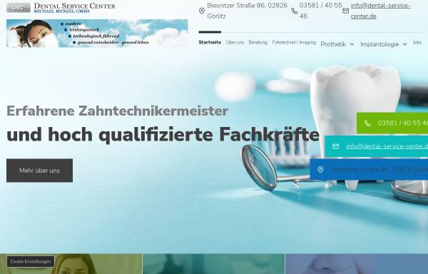 Vorschau von www.dental-service-center.de, Michael Menzel GmbH