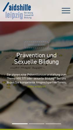 Vorschau der mobilen Webseite leipzig.aidshilfe.de, AIDS Hilfe Leipzig e.V.