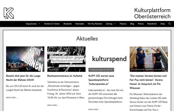 Vorschau von kupf.at, KUPF - Kulturplattform Oberösterreich