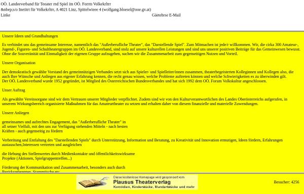 Vorschau von theaternetz.org, Oberösterreichischer Landesverband für Theater und Spiel