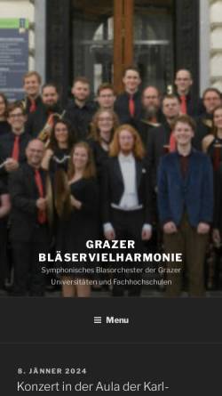 Vorschau der mobilen Webseite www.blaeservielharmonie.at, Grazer Bläservielharmonie