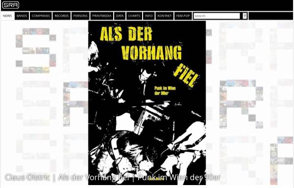Vorschau von www.sra.at, SR-Archiv österreichischer Popularmusik (SRA)