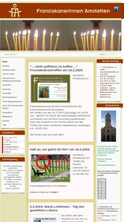 Vorschau der mobilen Webseite www.franziskanerinnen-amstetten.at, Franziskanerinnen Amstetten
