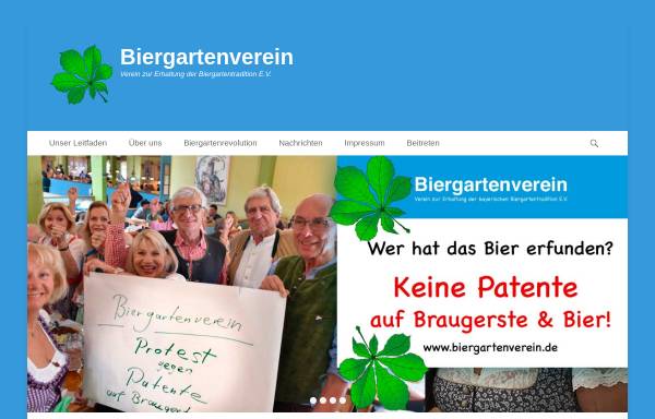 Vorschau von biergartenverein.de, Verein zur Erhaltung der Biergartentradition e.V